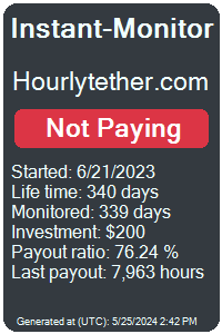 hourlytether.com Monitored by Instant-Monitor.com