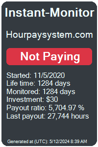 hourpaysystem.com Monitored by Instant-Monitor.com