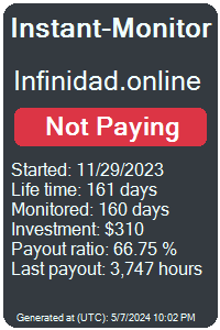 infinidad.online Monitored by Instant-Monitor.com