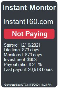 instant160.com Monitored by Instant-Monitor.com
