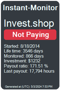 invest.shop Monitored by Instant-Monitor.com