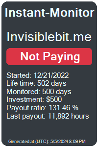 invisiblebit.me Monitored by Instant-Monitor.com