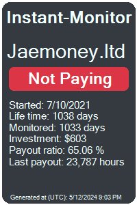 jaemoney.ltd Monitored by Instant-Monitor.com