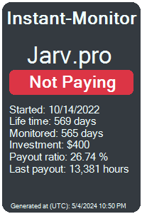 jarv.pro Monitored by Instant-Monitor.com