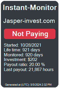 jasper-invest.com Monitored by Instant-Monitor.com