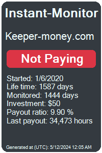 keeper-money.com Monitored by Instant-Monitor.com