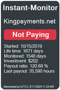 kingpayments.net Monitored by Instant-Monitor.com