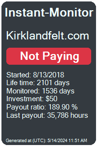 kirklandfelt.com Monitored by Instant-Monitor.com