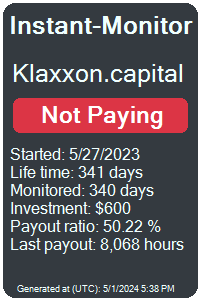 klaxxon.capital Monitored by Instant-Monitor.com