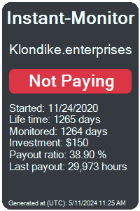 klondike.enterprises Monitored by Instant-Monitor.com