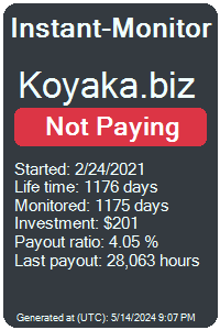 koyaka.biz Monitored by Instant-Monitor.com
