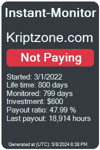 kriptzone.com Monitored by Instant-Monitor.com