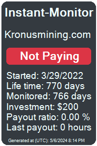 kronusmining.com Monitored by Instant-Monitor.com