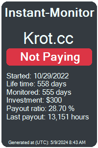 krot.cc Monitored by Instant-Monitor.com