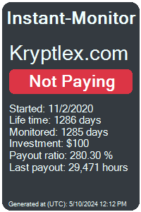 kryptlex.com Monitored by Instant-Monitor.com