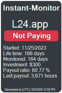 l24.app Monitored by Instant-Monitor.com
