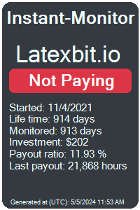 latexbit.io Monitored by Instant-Monitor.com