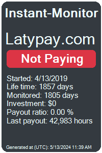 latypay.com Monitored by Instant-Monitor.com