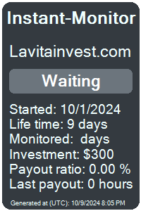 lavitainvest.com Monitored by Instant-Monitor.com