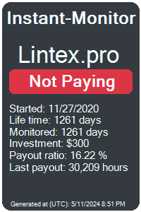 lintex.pro Monitored by Instant-Monitor.com