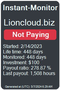 lioncloud.biz Monitored by Instant-Monitor.com