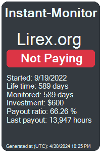 lirex.org Monitored by Instant-Monitor.com