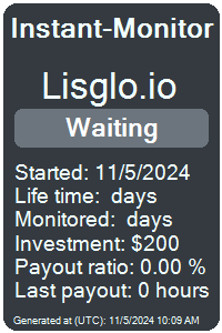 lisglo.io Monitored by Instant-Monitor.com