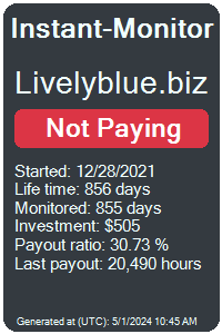 livelyblue.biz Monitored by Instant-Monitor.com