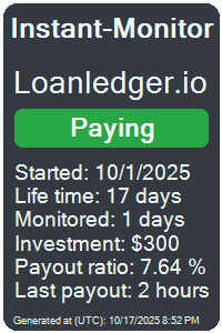 loanledger.io Monitored by Instant-Monitor.com