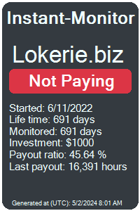 lokerie.biz Monitored by Instant-Monitor.com