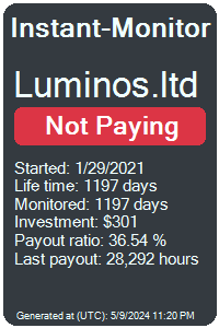 luminos.ltd Monitored by Instant-Monitor.com