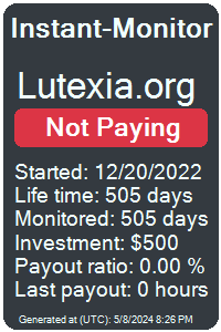 lutexia.org Monitored by Instant-Monitor.com