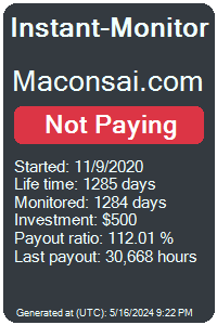 maconsai.com Monitored by Instant-Monitor.com