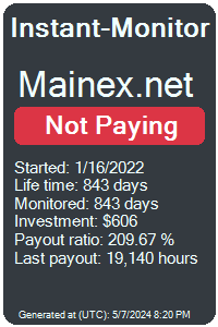 mainex.net Monitored by Instant-Monitor.com