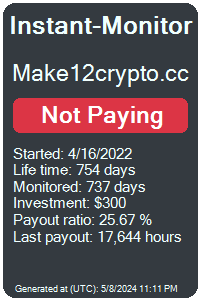 make12crypto.cc Monitored by Instant-Monitor.com
