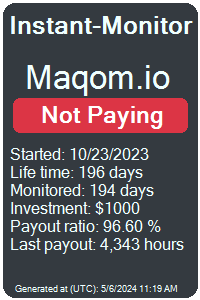 maqom.io Monitored by Instant-Monitor.com