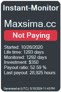 maxsima.cc Monitored by Instant-Monitor.com