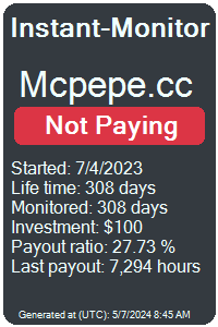 mcpepe.cc Monitored by Instant-Monitor.com