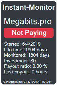 megabits.pro Monitored by Instant-Monitor.com