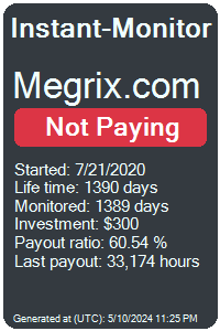 megrix.com Monitored by Instant-Monitor.com