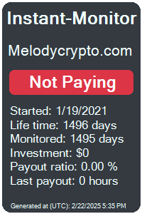 melodycrypto.com Monitored by Instant-Monitor.com