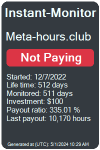 meta-hours.club Monitored by Instant-Monitor.com