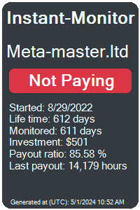 meta-master.ltd Monitored by Instant-Monitor.com