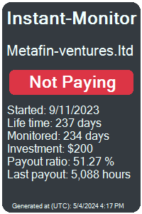 metafin-ventures.ltd Monitored by Instant-Monitor.com