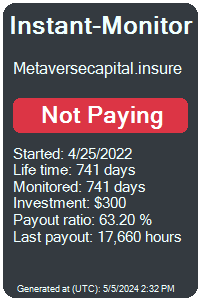 metaversecapital.insure Monitored by Instant-Monitor.com