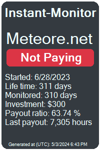 meteore.net Monitored by Instant-Monitor.com