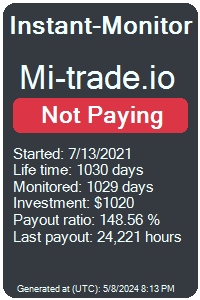 mi-trade.io Monitored by Instant-Monitor.com