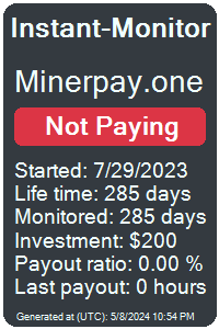 minerpay.one Monitored by Instant-Monitor.com