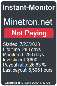 minetron.net Monitored by Instant-Monitor.com