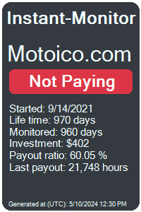 motoico.com Monitored by Instant-Monitor.com